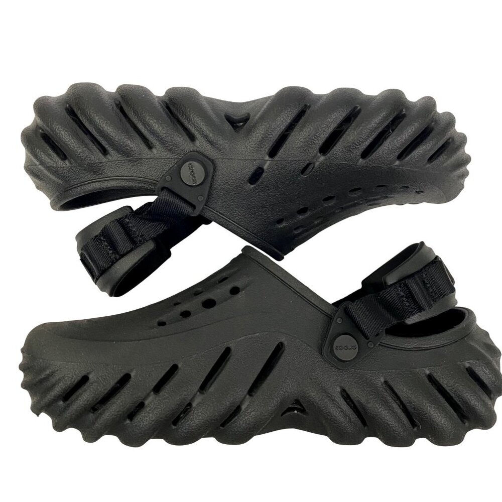 Crocs Echo Slip on Clogs Shoes Chunky Trendy Black 207837 Women’s 7 - Picture 4 of 10